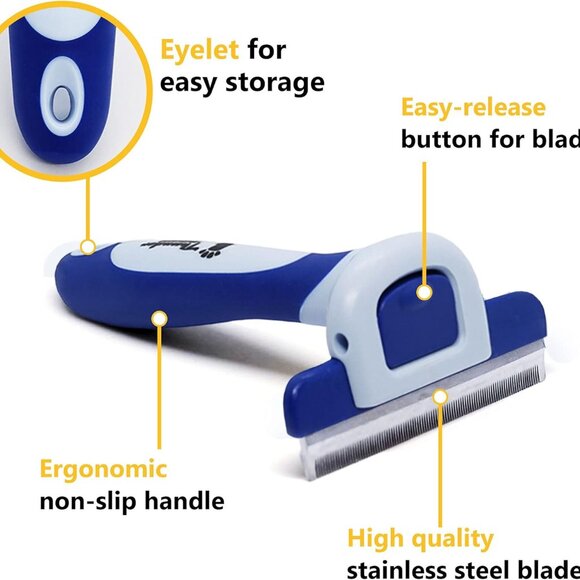 Best Professional De-Shedding Tool and Pet Grooming Brush, D-Shedz for Breeds of - Picture 2 of 9